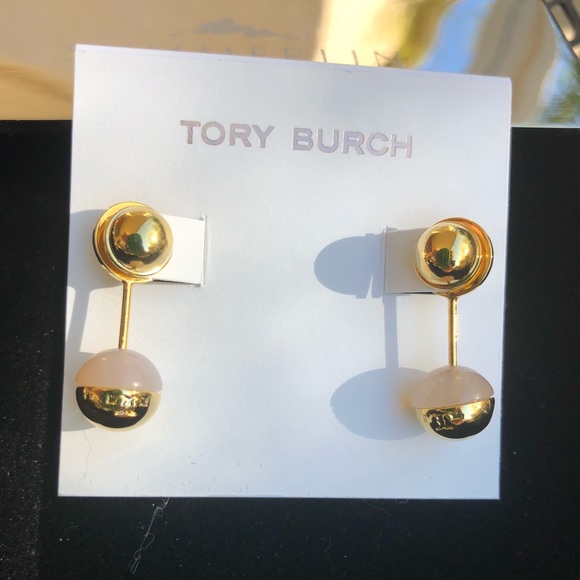 Tory Burch Jewelry - Tory Burch NWOT Ear Jacket Rose Quartz Earrings